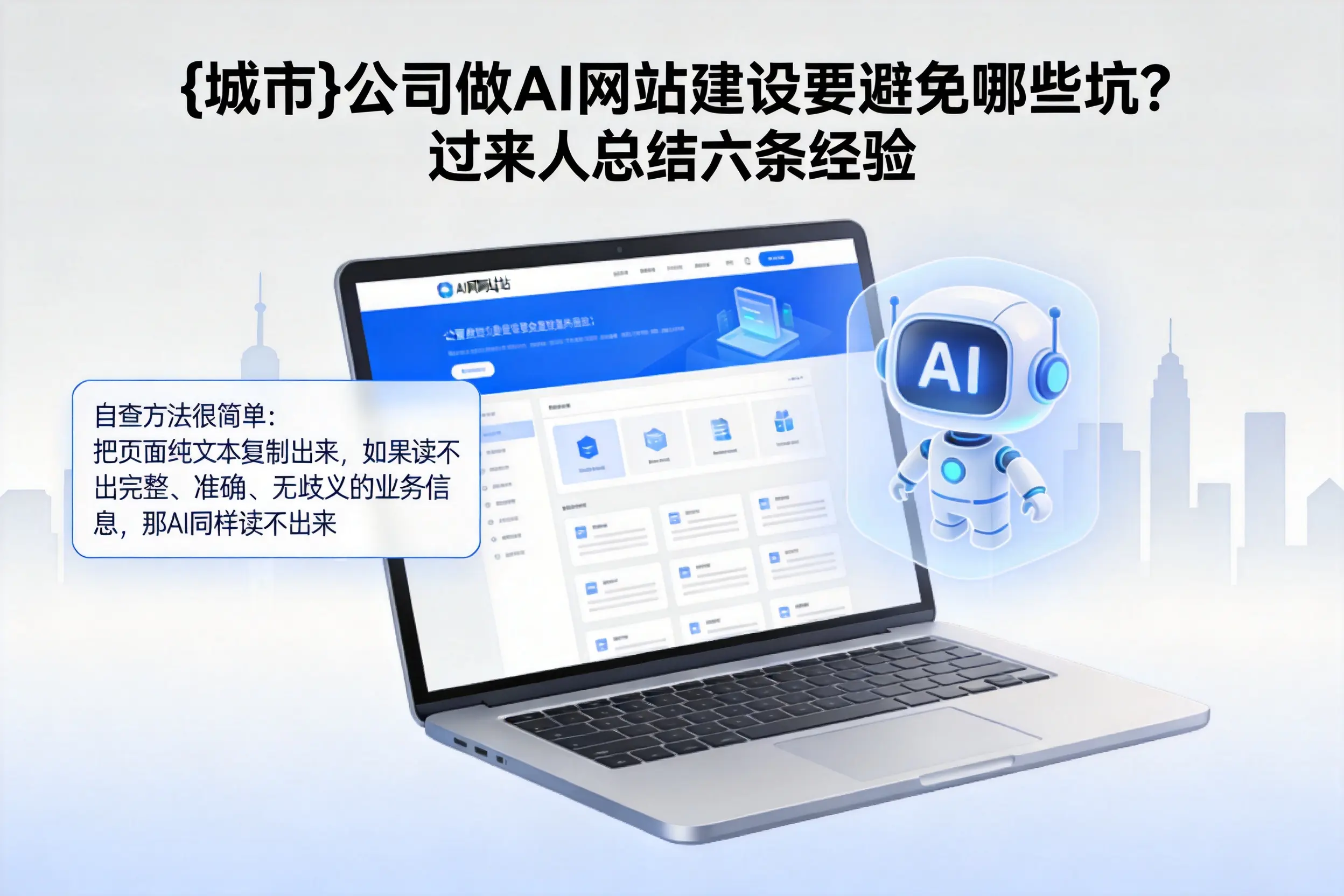 东营公司做AI网站建设要避免哪些坑？过来人总结六条经验