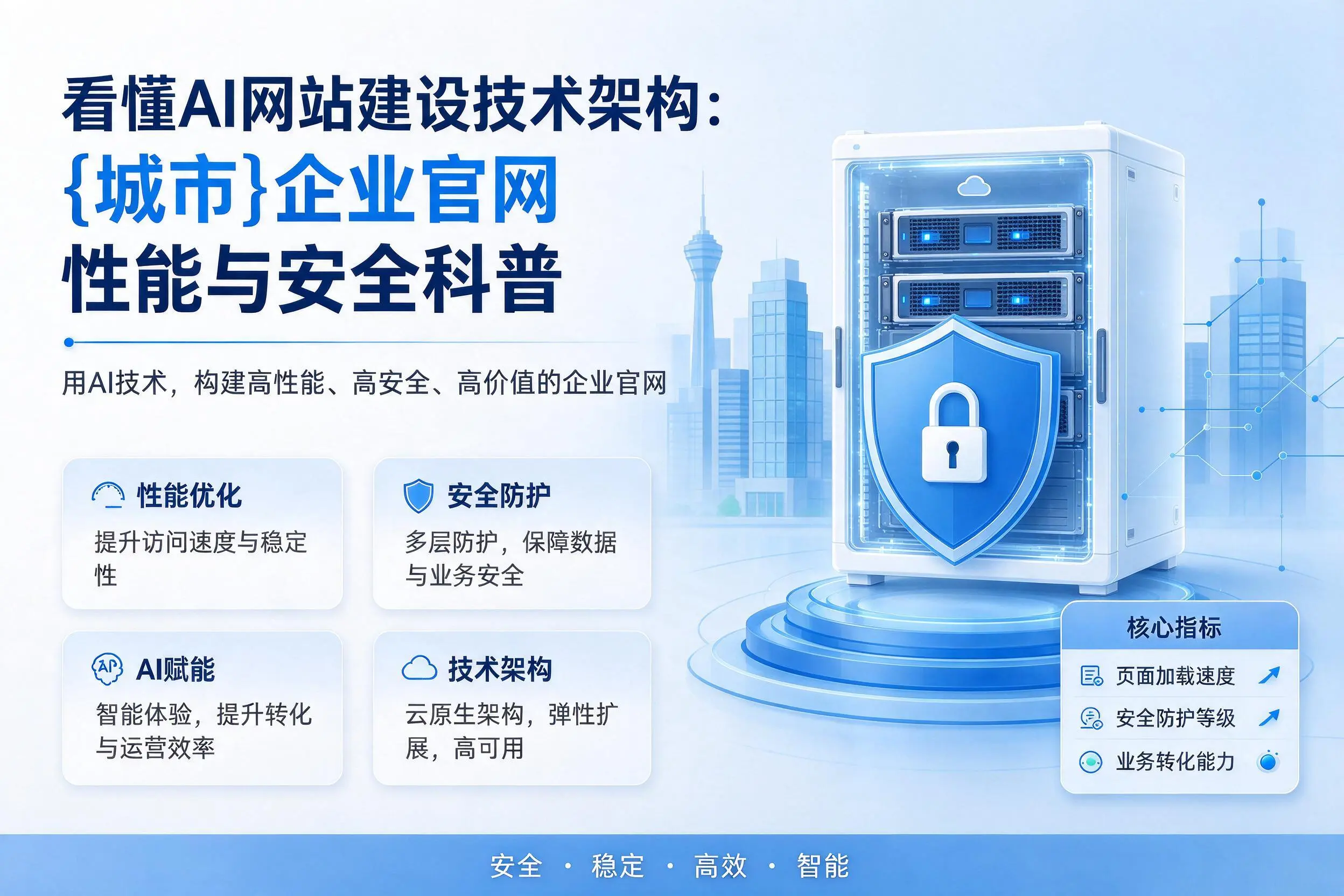 看懂AI网站建设技术架构：东营企业官网性能与安全科普